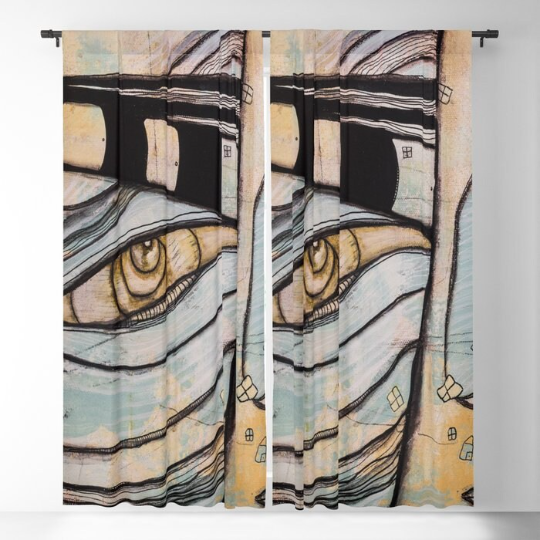 Window Curtains &quot;Waiting by the Sea V01&quot;