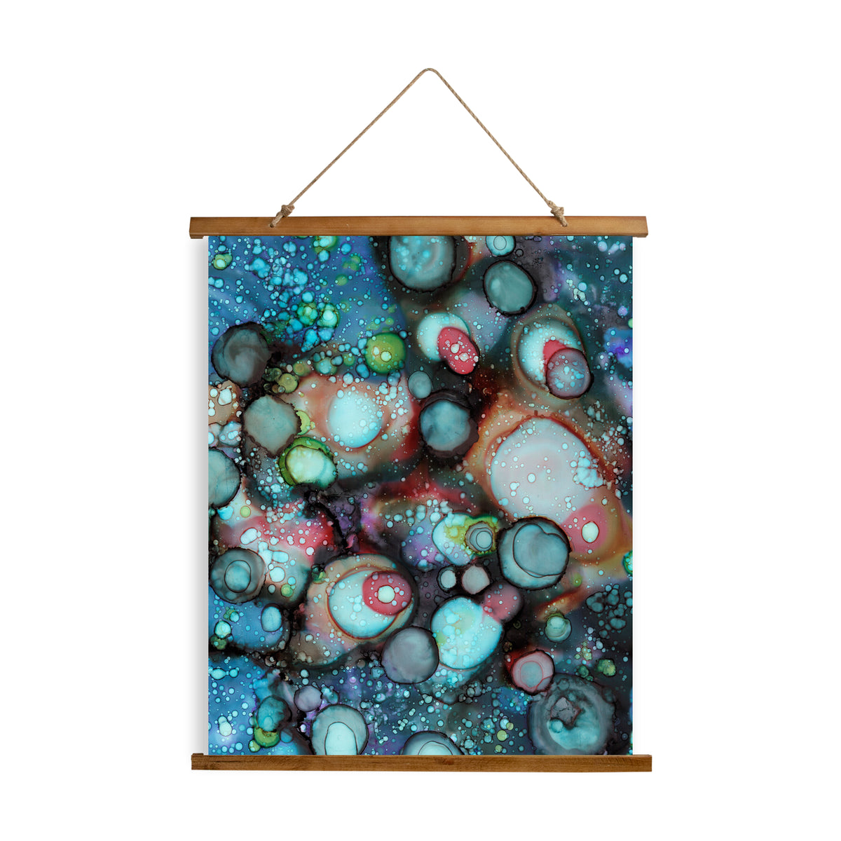 Whimsical Wood Slat Tapestry &quot;Galaxy A&quot;