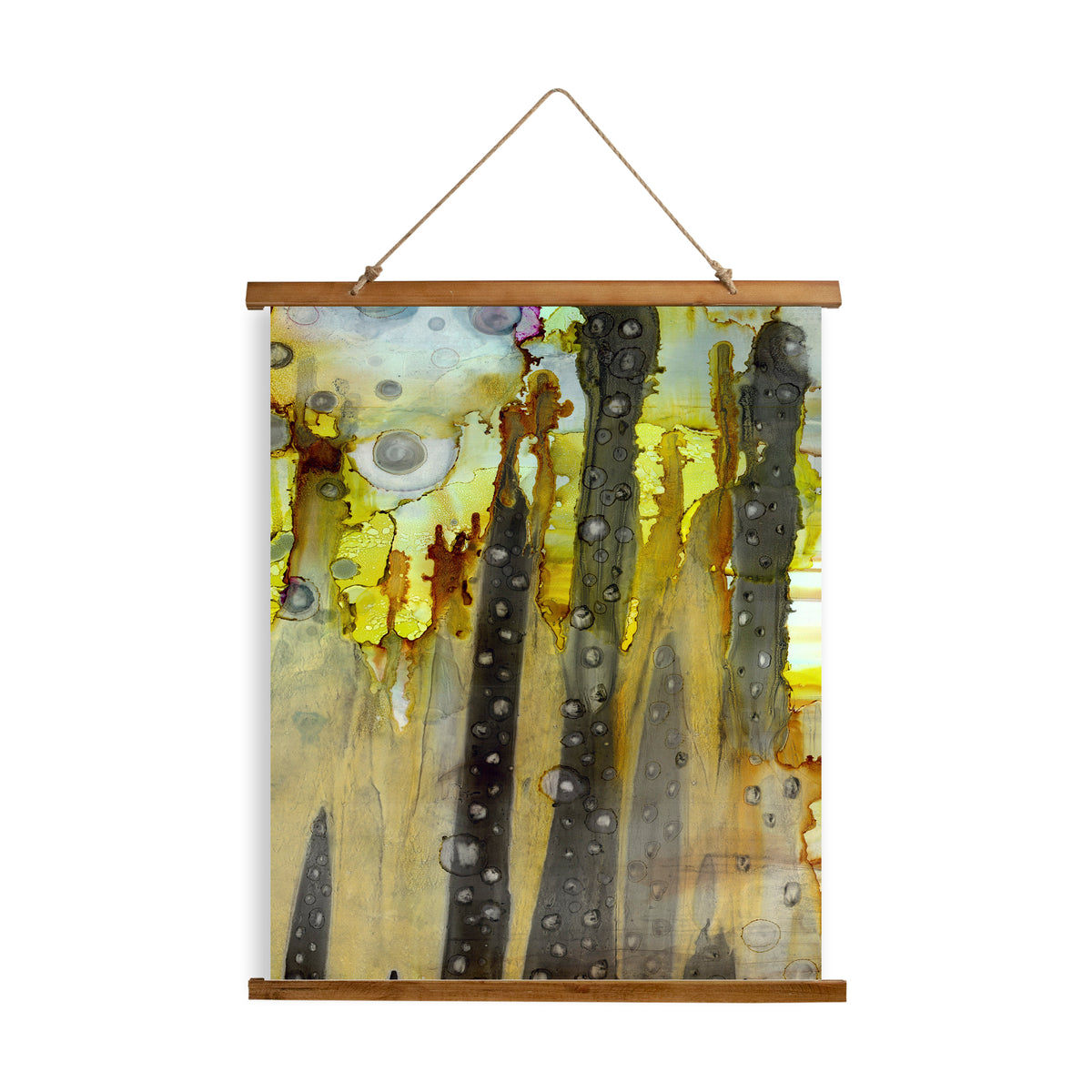 Whimsical Wood Slat Tapestry &quot;The Cave&quot;