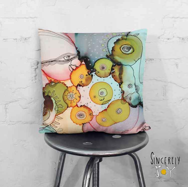 Art Throw Pillow 'Dance With Me II'