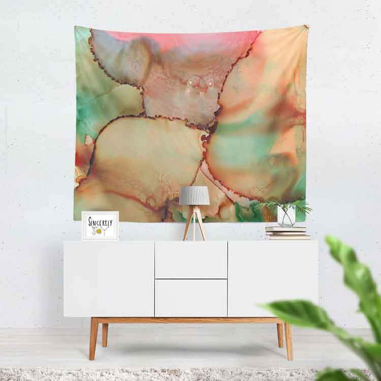 Wall Art Tapestry 'Abstract Kiss'