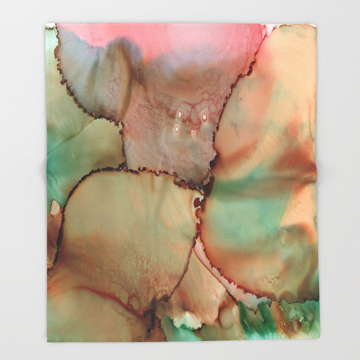 &#39;Abstract Kiss&#39; Fleece Blanket