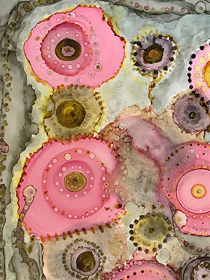 Colorful Abstract Shower Curtain &#39;Pink Matter&#39;