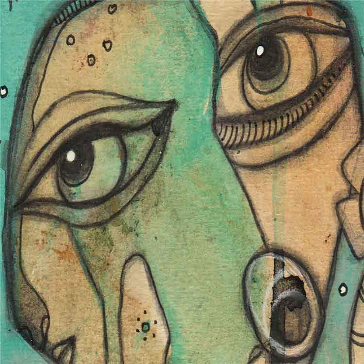 Tote Bag Mixed Media Art &#39;Wishful Thinking&#39;