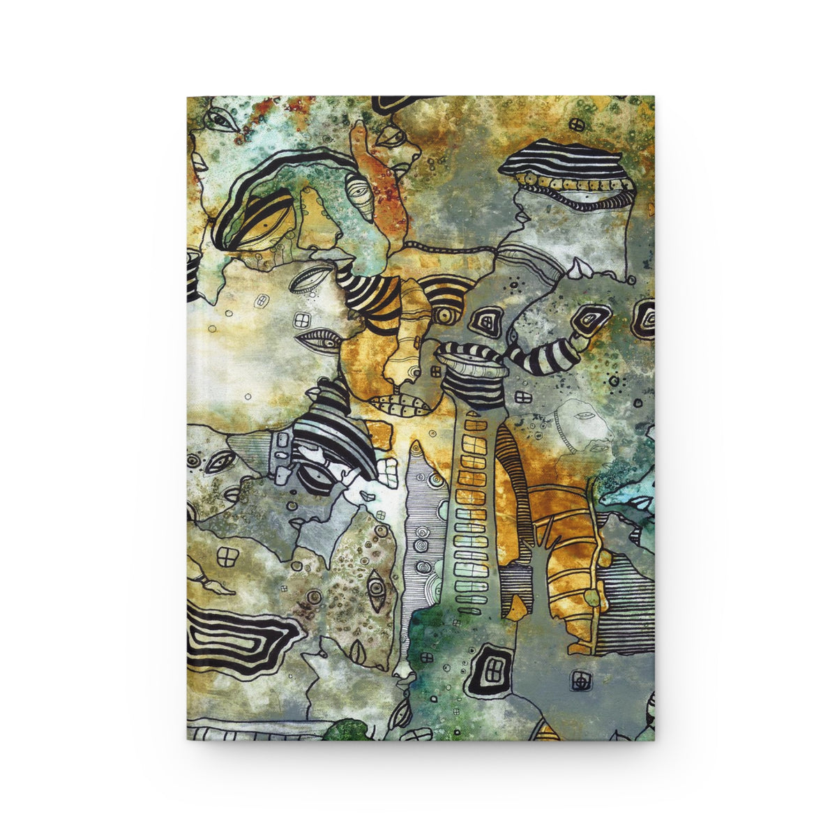 Intuitive Mixed Media Art on Hardcover Journal &quot;Part of Everything&quot;