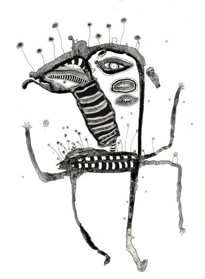 inkblot 11 ink drawing illustration