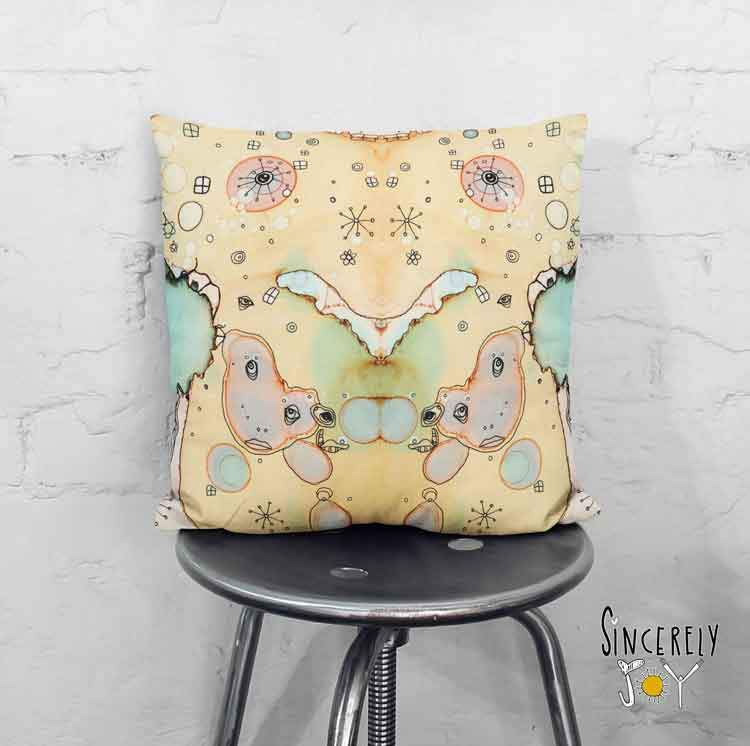 Art Throw Pillow 'I See You 3'