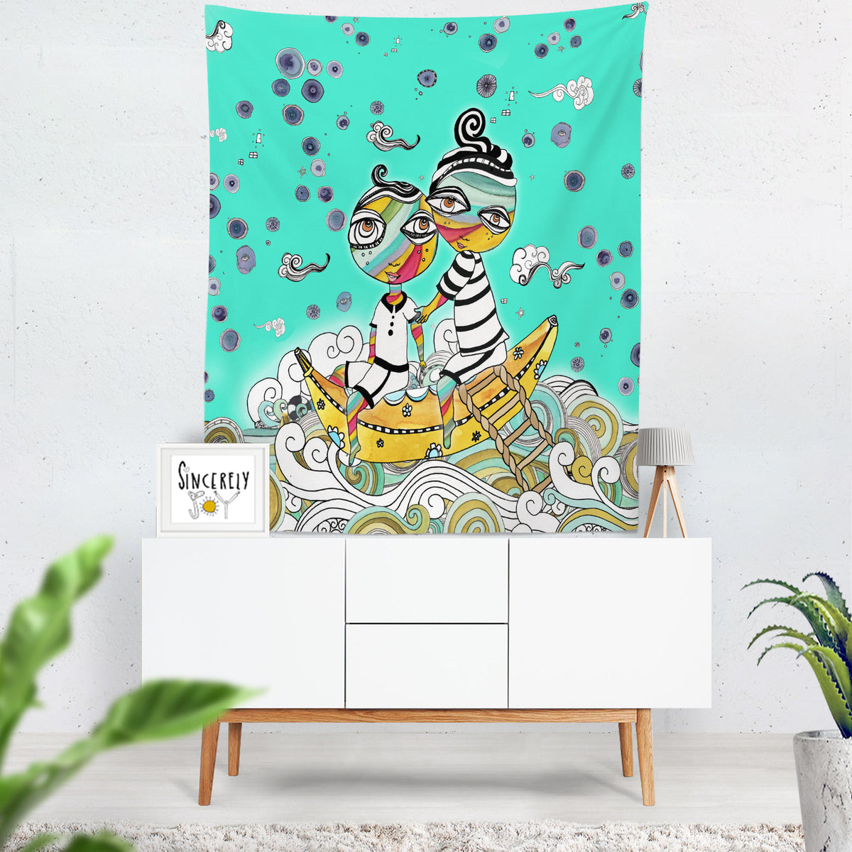 Wall Art Tapestry &#39;Banana Boat Rides&#39;