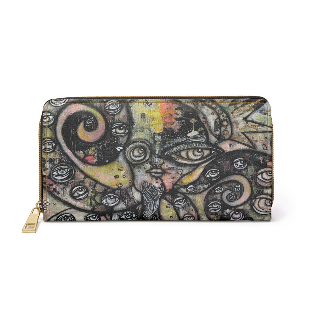 Original Octopus Artwork Zipper Wallet &quot;Octopus Queen&quot;