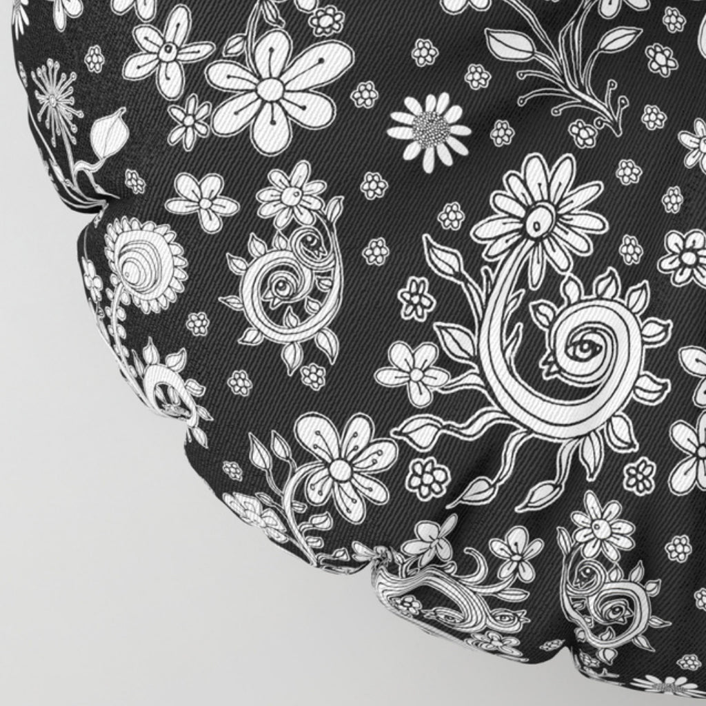 Floor / Meditation Cushion &#39;Birds of a Flower&#39;