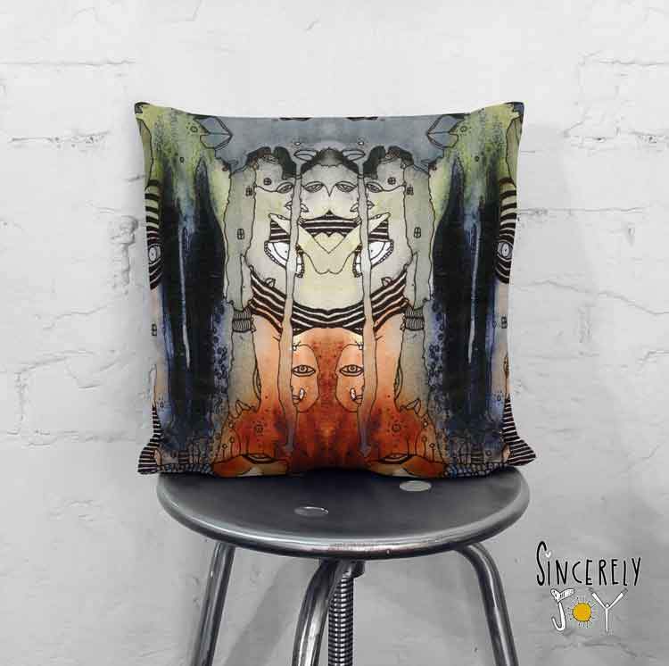 Art Throw Pillow &#39;Source 1&#39;