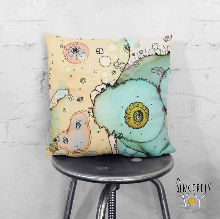 Art Throw Pillow 'I See You 4'