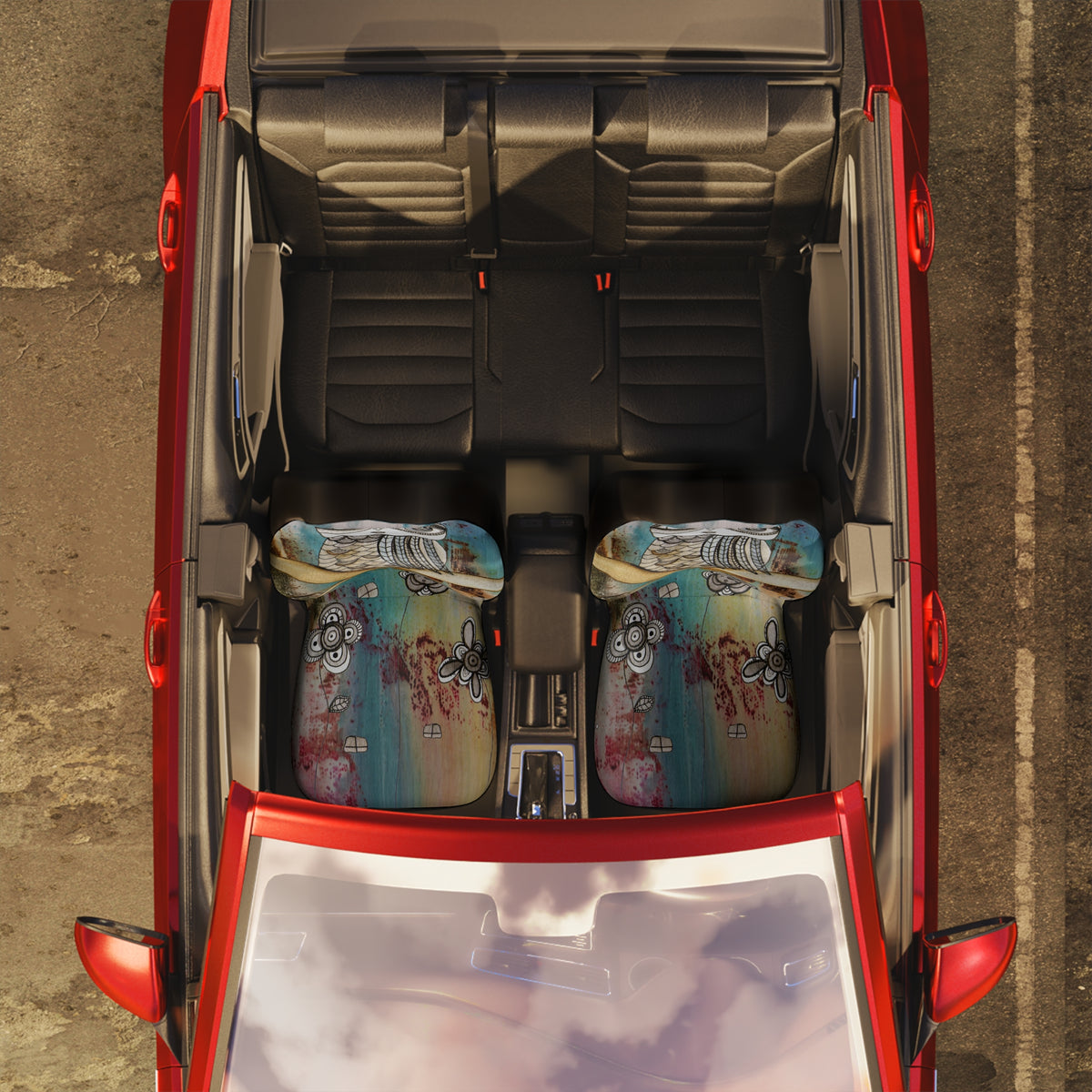 Boho Owl Car Seat Covers &quot;Surreal Owl 1&quot;