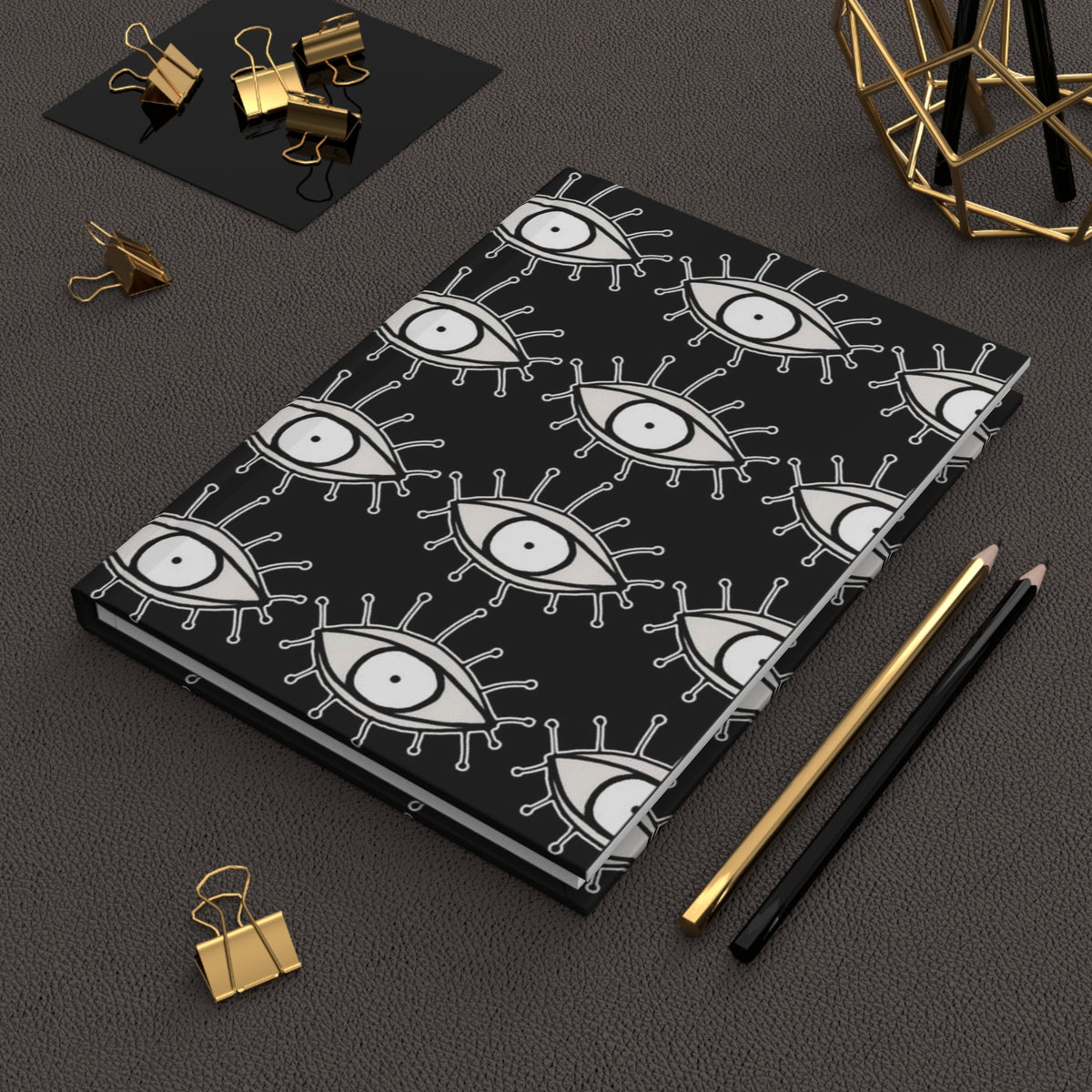 Eyes on Hardcover Black and White Journal &quot;Lashes&quot;