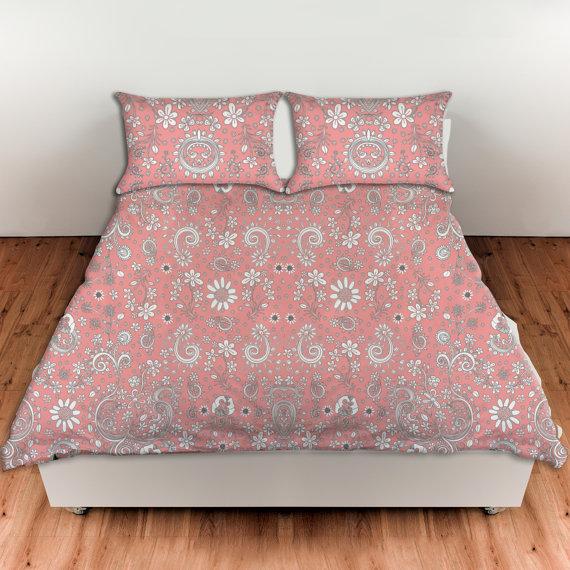 pink floral duvet