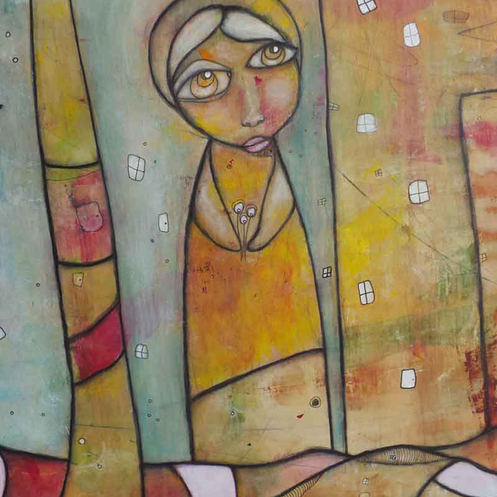 Original wood art &#39;Castle of Joy&#39;