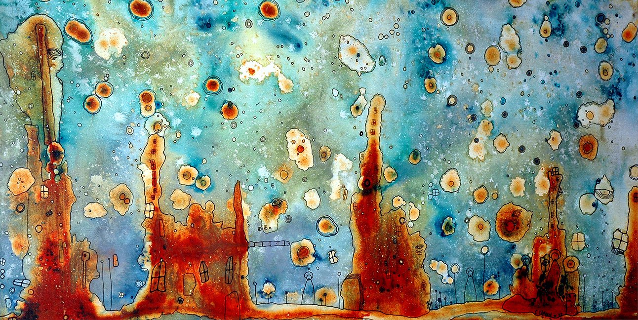 Art Print 'Underworld' mixed media painting