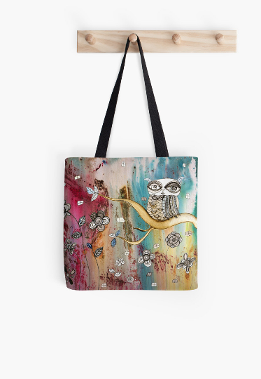 &#39;Surreal Owl I&#39; Tote Bag - Beach Bag
