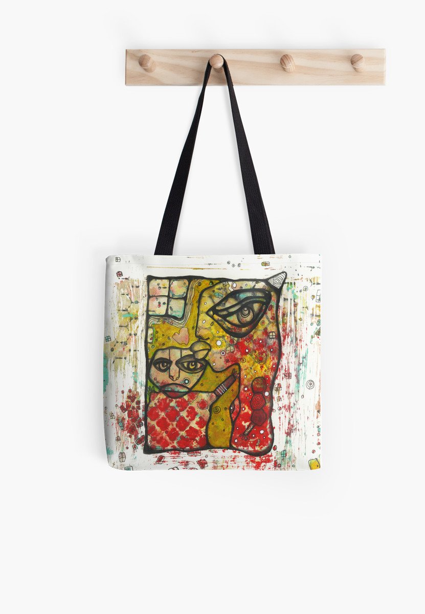 a kiss take a walk tote bag
