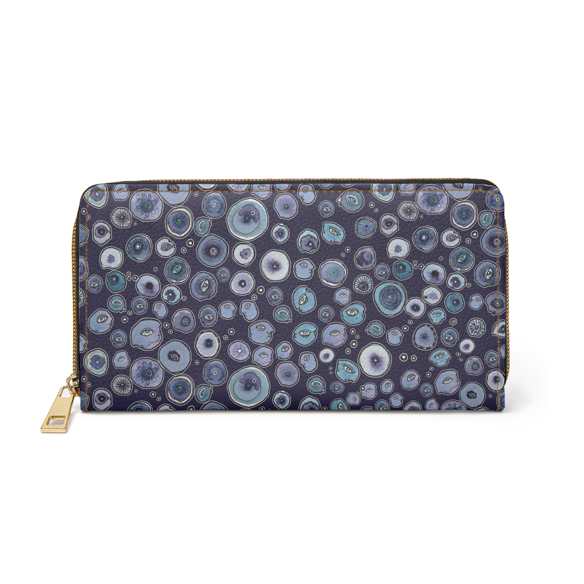 Fruit art on Zipper Wallet &quot;Blueberry Friends&quot;