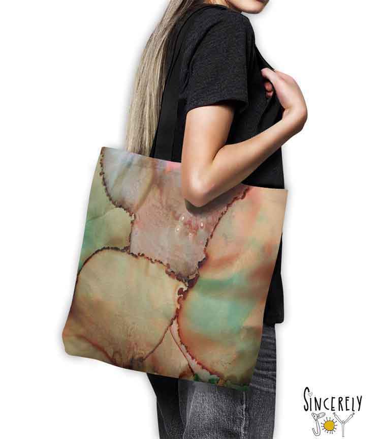 Tote Bag Abstract Art 'Abstract Kiss'