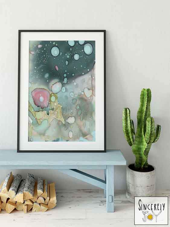 Art Print Download &#39;Organic in Blue 02&#39;