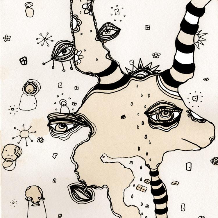 Artist Throw Pillow &#39;Stained 03a