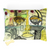 Washable Fleece Pet Bed for your dog or cat with colorful 'Half Full' Artwork