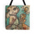 mixed media art tote bag happy place