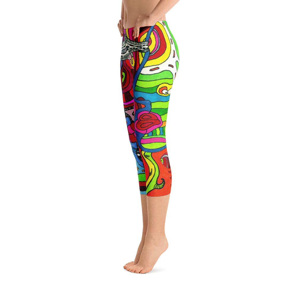 Abstract Capri leggings, Workout Pants &#39;Multi-Directional&#39;