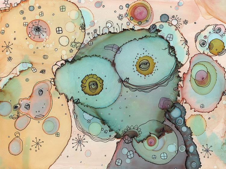 Original Mixed Media Fine Art &#39;I SEE YOU&#39;