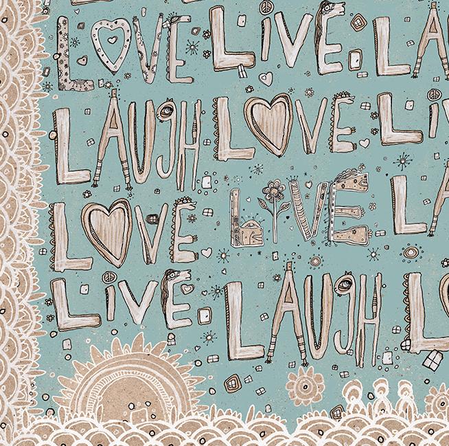 laugh love live blue blanket