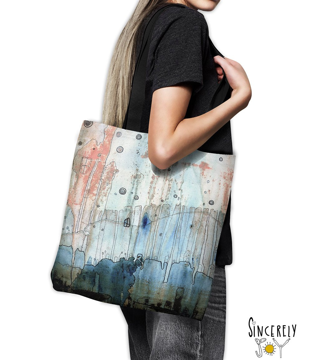 Tote bag &#39;Moody City&#39; featured in Haute Handbags