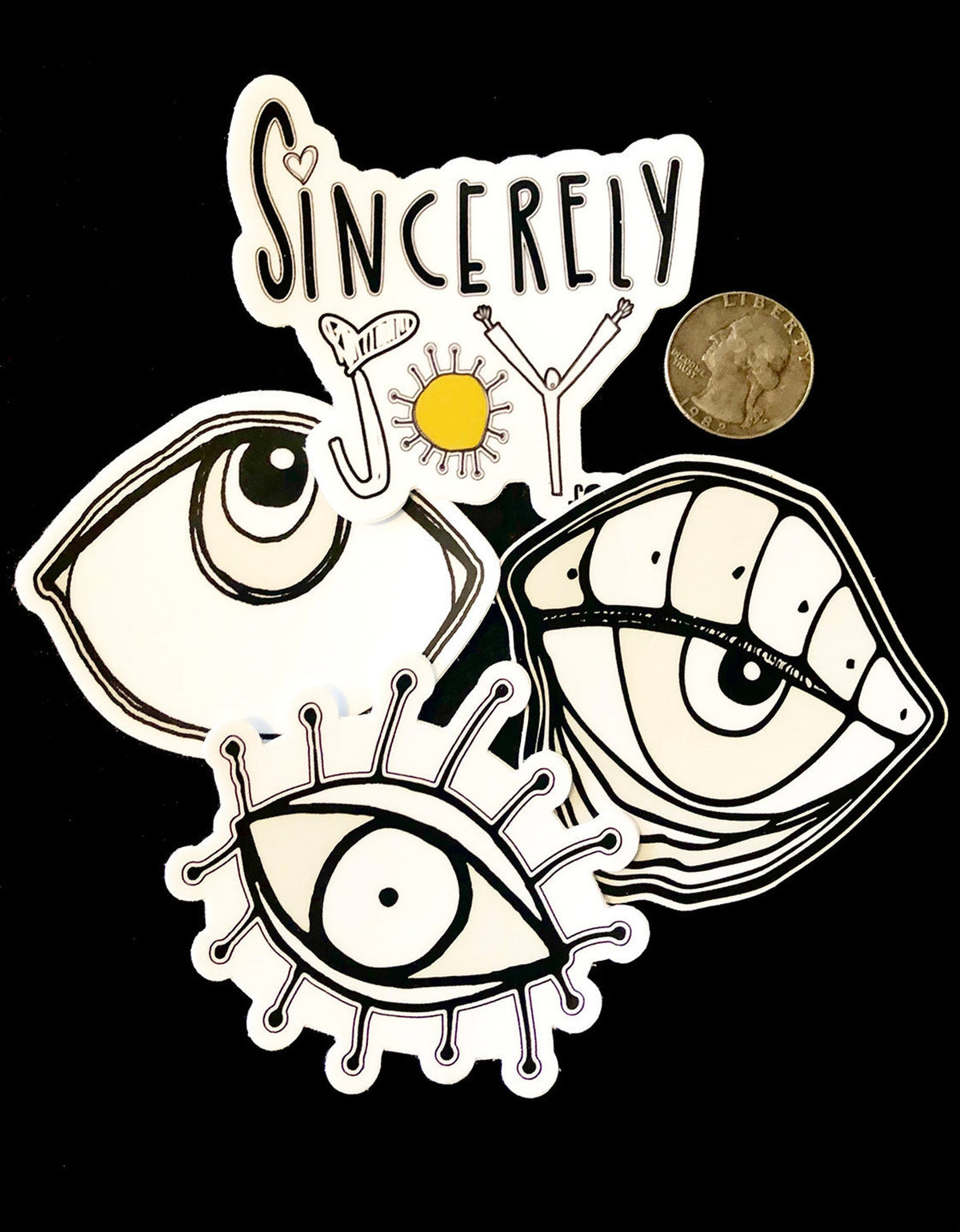 10 Pack of Vinyl Art Collector Stickers by C.Cambrea