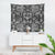 black and white floral wall art tapestry