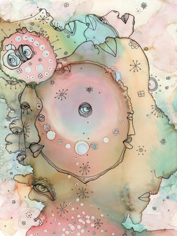 Original Mixed Media Fine Art 'Turn Around'