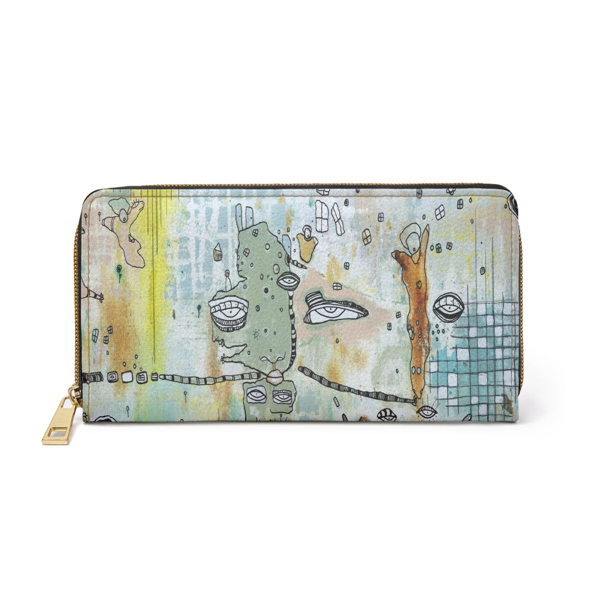 Original Art Zipper Wallet &quot;Growing on Me&quot;