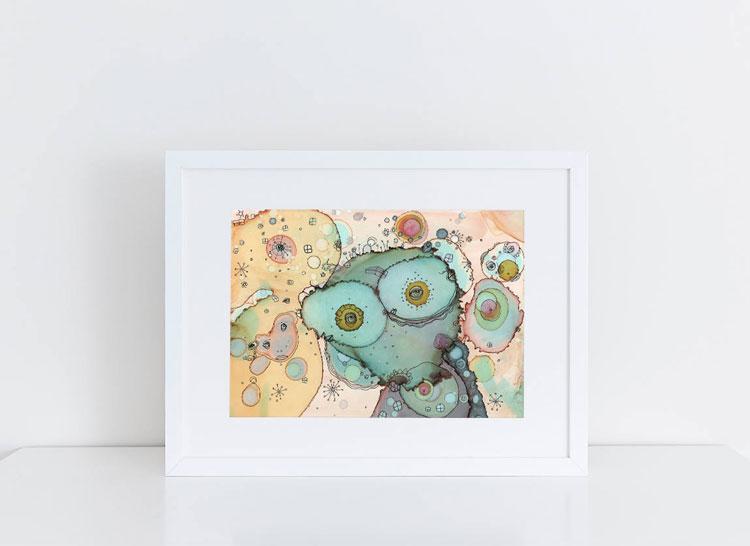 Original Mixed Media Fine Art &#39;I SEE YOU&#39;