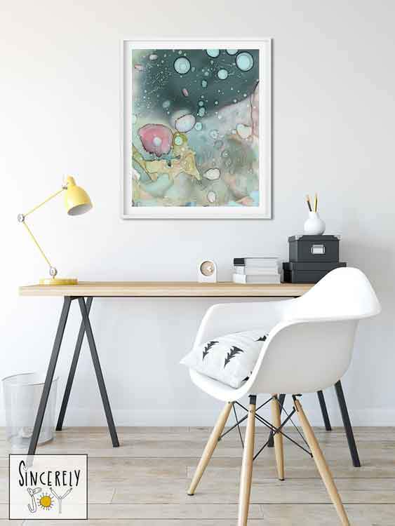 Art Print Download &#39;Organic in Blue 02&#39;