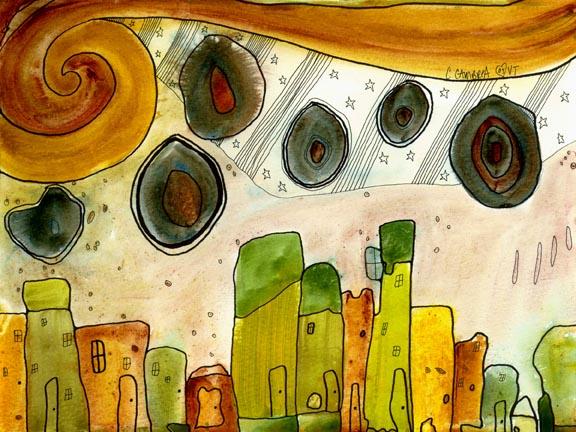 &#39;City Life&#39; Laptop/Tablet Sleeve