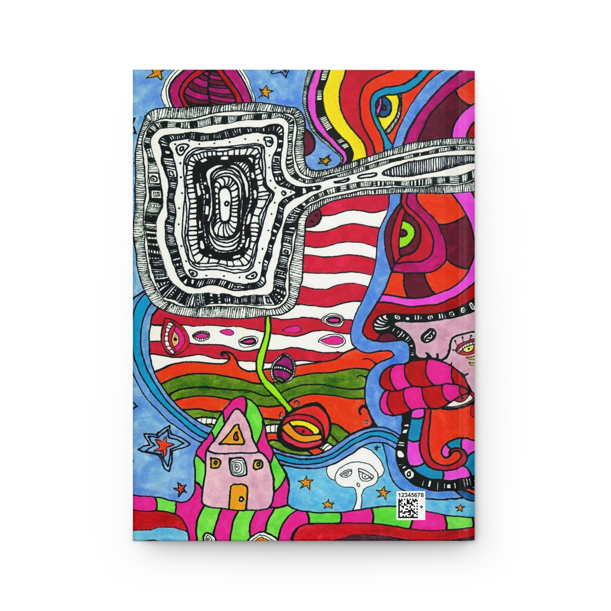 Trippy Psychedelic Colorful Journal &quot;Multi directional&quot;