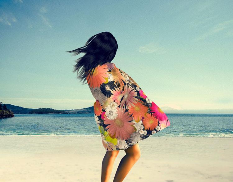 Bath Towel &#39;CFloral 1&#39;