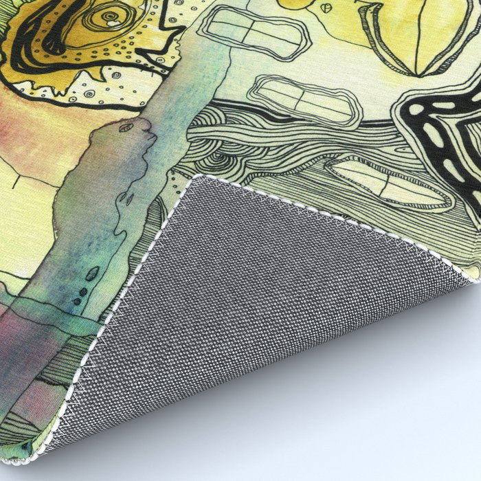 Psychedelic Area Rug &#39;Half Full&#39;