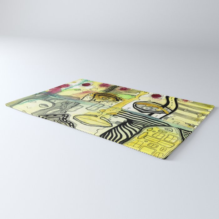 Psychedelic Area Rug &#39;Half Full&#39;