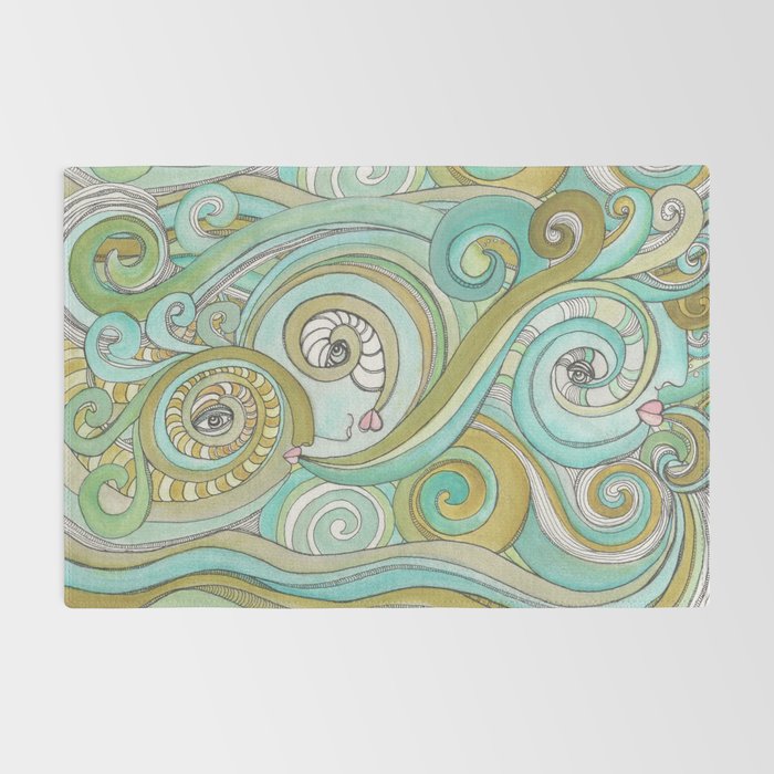 Area Rug &#39;Honeydew Ocean&#39;