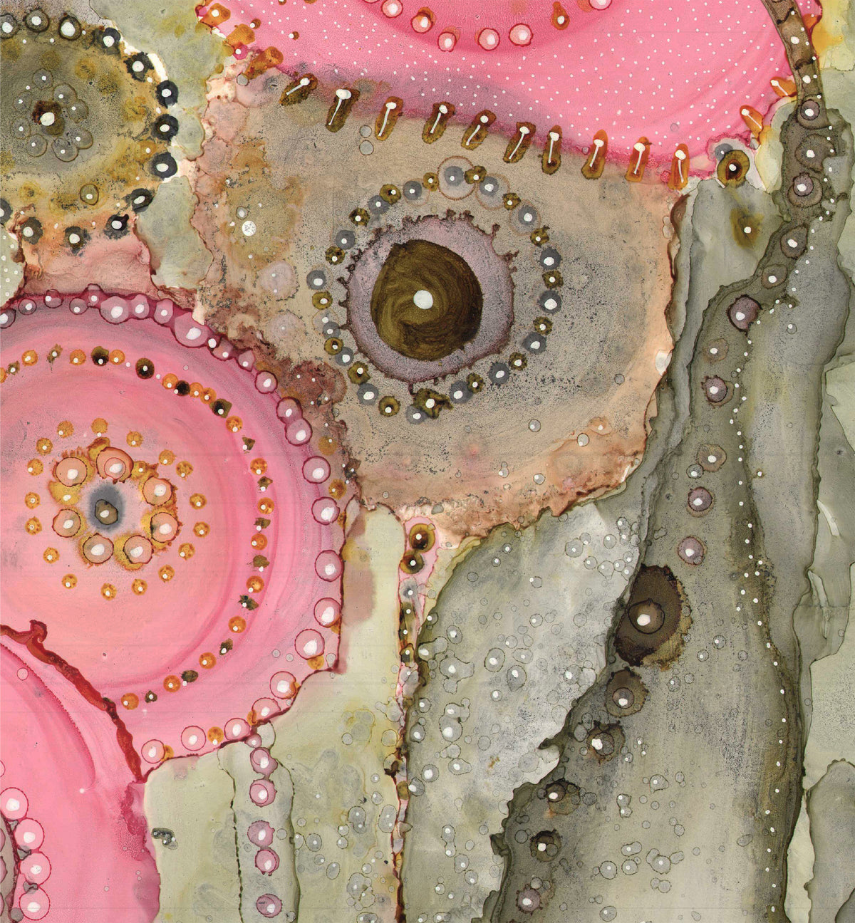 Original Mixed Media Fine Art &#39;In the Pink&#39;