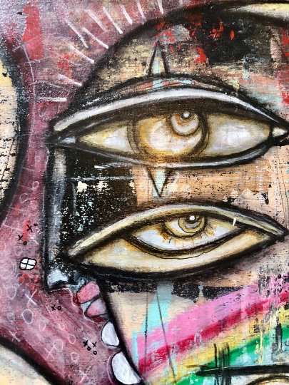 Original Mixed Media Fine Art on Wood &#39;A Love Story&#39;