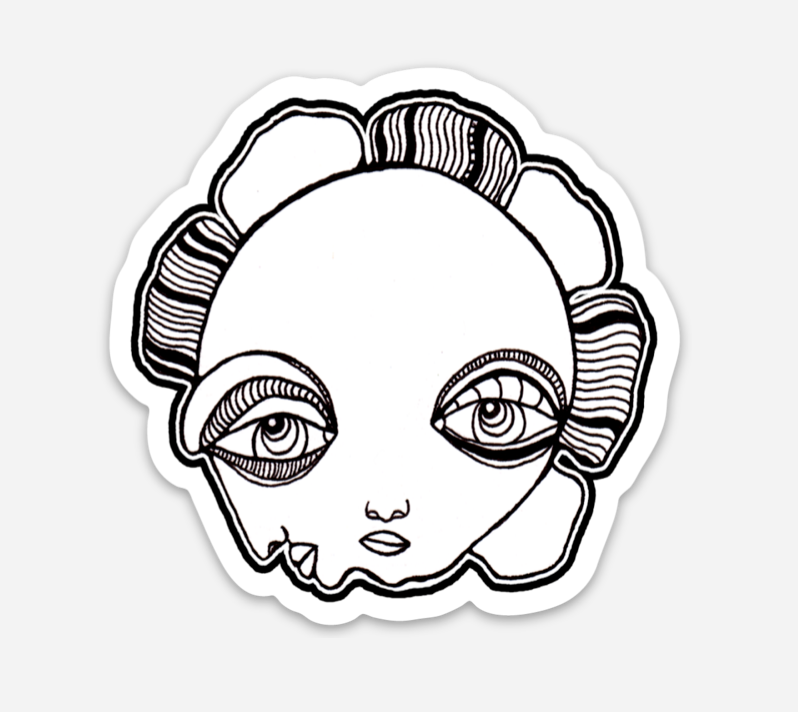&quot;Ms. Flora&quot; Vinyl Sticker