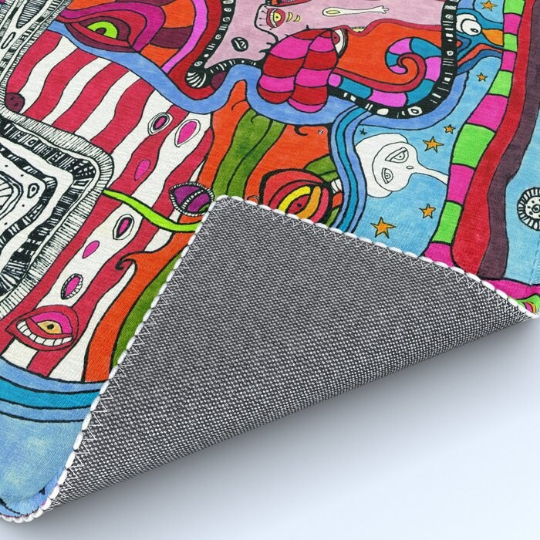 Psychedelic Area Rug &#39;Multi-Directional&#39;