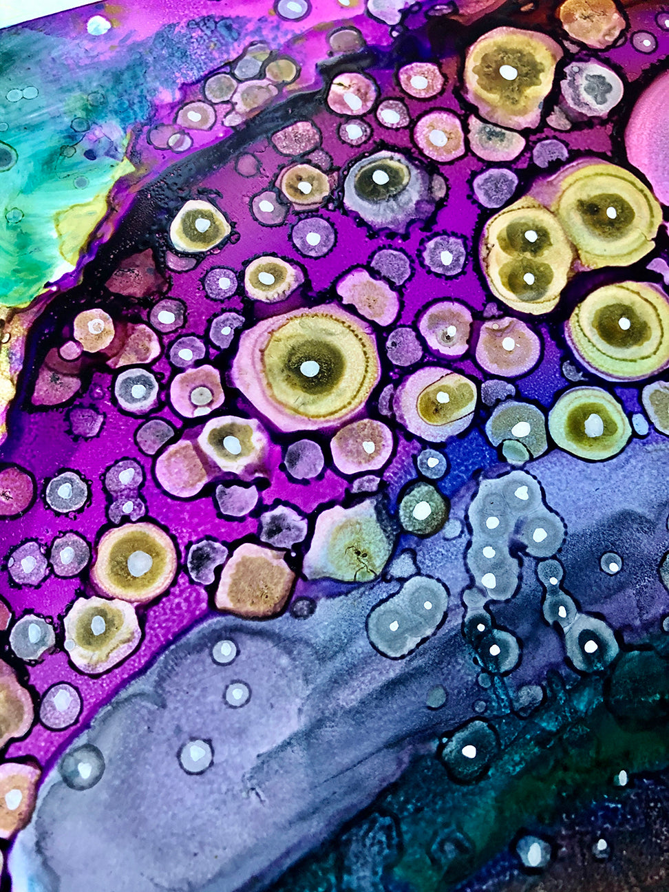 Original Abstract Fine Art &#39;Purple Mountain&#39;